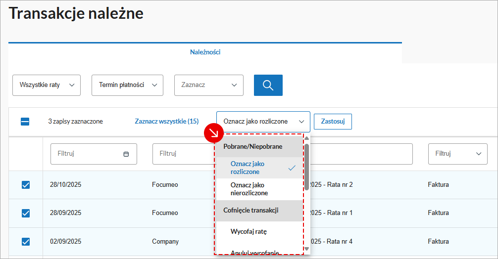 Wyb&oacute;r formatu pliku do pobrania